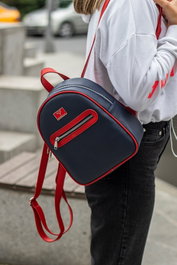 Zoozie Bags Oslo - Azul marino y rojo